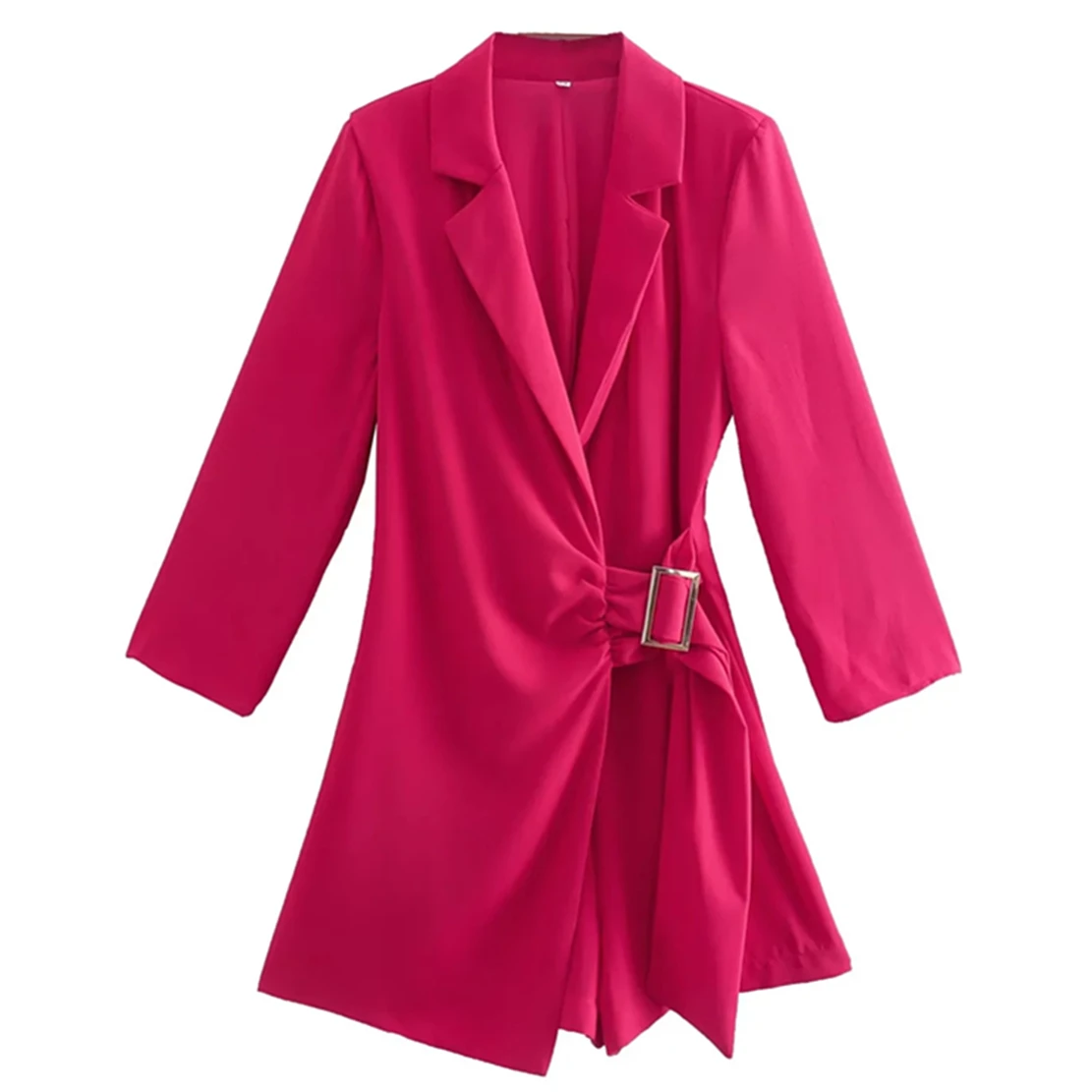 Withered 2022 England Style Office Lady Fashion Simple Notched Sashes Rose Red Color Elegant Playsuits Women Tops
Withered 2022 England Style Office Lady Fashion Simple Notched Sashes Rose Red Color Elegant Playsuits Women Tops