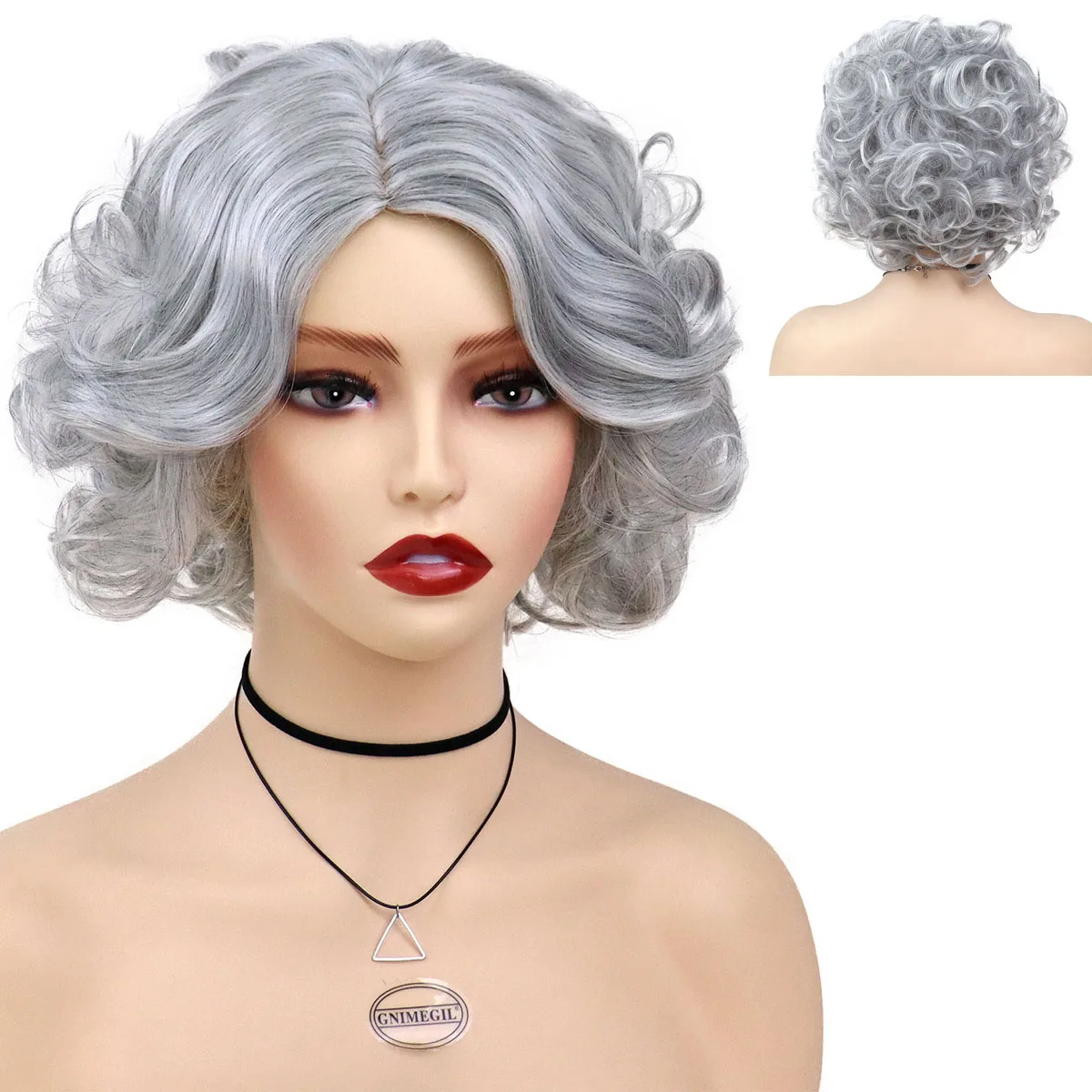 GNIMEGIL Synthetic Gray Short Wigs for Women Colored Wig Curly Hair Natural Wig Cosplay Halloween Costume Wig on Sale Clearance
GNIMEGIL Synthetic Gray Short Wigs for Women Colored Wig Curly Hair Natural Wig Cosplay Halloween Costume Wig on Sale Clearance