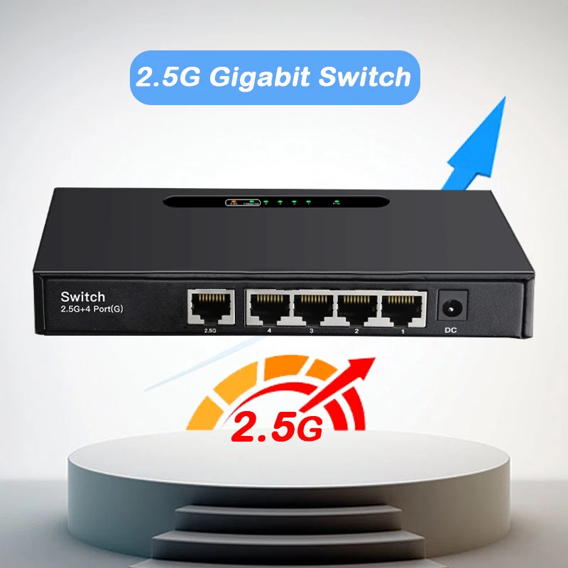 5Port 2500/1000mbps 2.5G Desktop Gigabit Network Switch Gigabit hub RJ45 LAN Switching Ethernet Switch ethernet Splitter 1G
5Port 2500/1000mbps 2.5G Desktop Gigabit Network Switch Gigabit hub RJ45 LAN Switching Ethernet Switch ethernet Splitter 1G