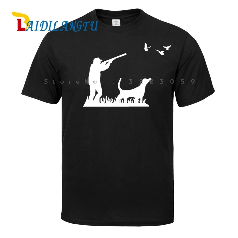 

Забавный Охотник с собакой новейший дизайн модная футболка Летняя мужская/Мужская мультяшная крутая футболка с коротким рукавом Топы Одежда