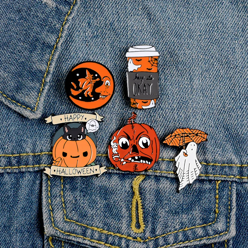 5Pcs Halloween Party Enamel Brooches Cute Ghost Pumpkim Pins Badges Cartoon Clothes Bag Pin Kids Backpacks Jewelry Gifts Bulk 
5Pcs Halloween Party Enamel Brooches Cute Ghost Pumpkim Pins Badges Cartoon Clothes Bag Pin Kids Backpacks Jewelry Gifts Bulk