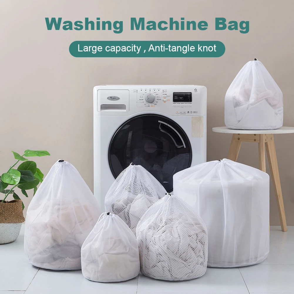 4 Sizes Washing Laundry Bag Reusable Drawstring Mesh Laundry Bag Underwear Socks Net Filter Household Clothes Laundry Care Tool
4 Sizes Washing Laundry Bag Reusable Drawstring Mesh Laundry Bag Underwear Socks Net Filter Household Clothes Laundry Care Tool