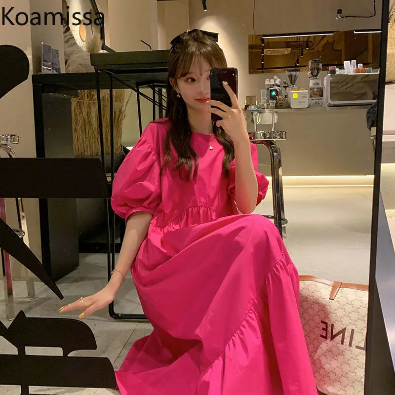 Koamissa Plus Size Solid Dresses for Women Puff Sleeves A Line Vestidos Loose Oversized Badycon Dress Fashion Robe Dropship New
Koamissa Plus Size Solid Dresses for Women Puff Sleeves A Line Vestidos Loose Oversized Badycon Dress Fashion Robe Dropship New