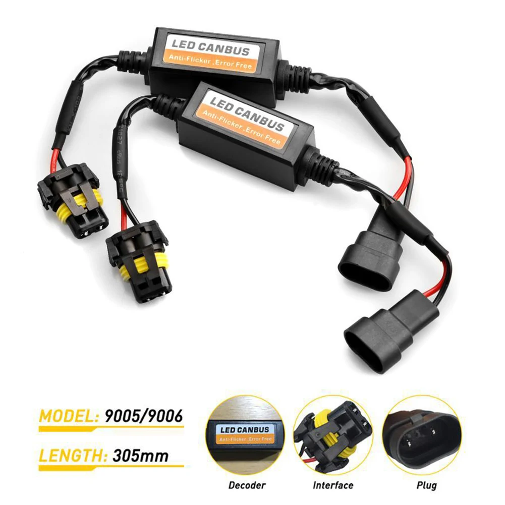 2PCS LED Headlight Waterproof Decoder Adapter Canbus Anti-Flicker Harness Bulbs Resistor Decoder Warning Error Canceller
2PCS LED Headlight Waterproof Decoder Adapter Canbus Anti-Flicker Harness Bulbs Resistor Decoder Warning Error Canceller