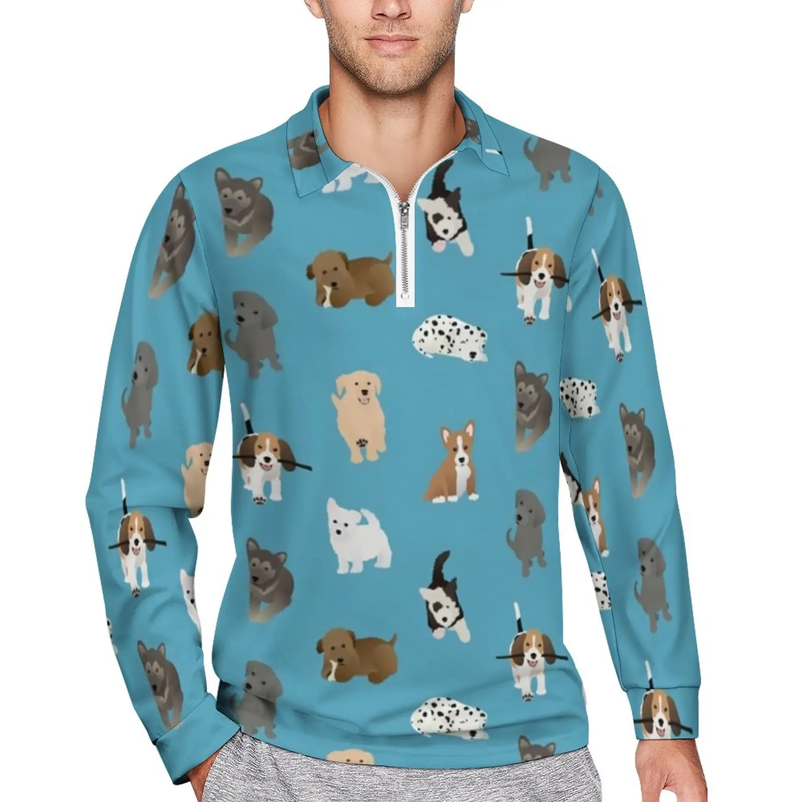 Cute Dalmatian Print Polo Shirts Man Puppies Casual Shirt Spring Stylish Collar T-Shirts Long-Sleeve Custom Oversized Clothing
Cute Dalmatian Print Polo Shirts Man Puppies Casual Shirt Spring Stylish Collar T-Shirts Long-Sleeve Custom Oversized Clothing