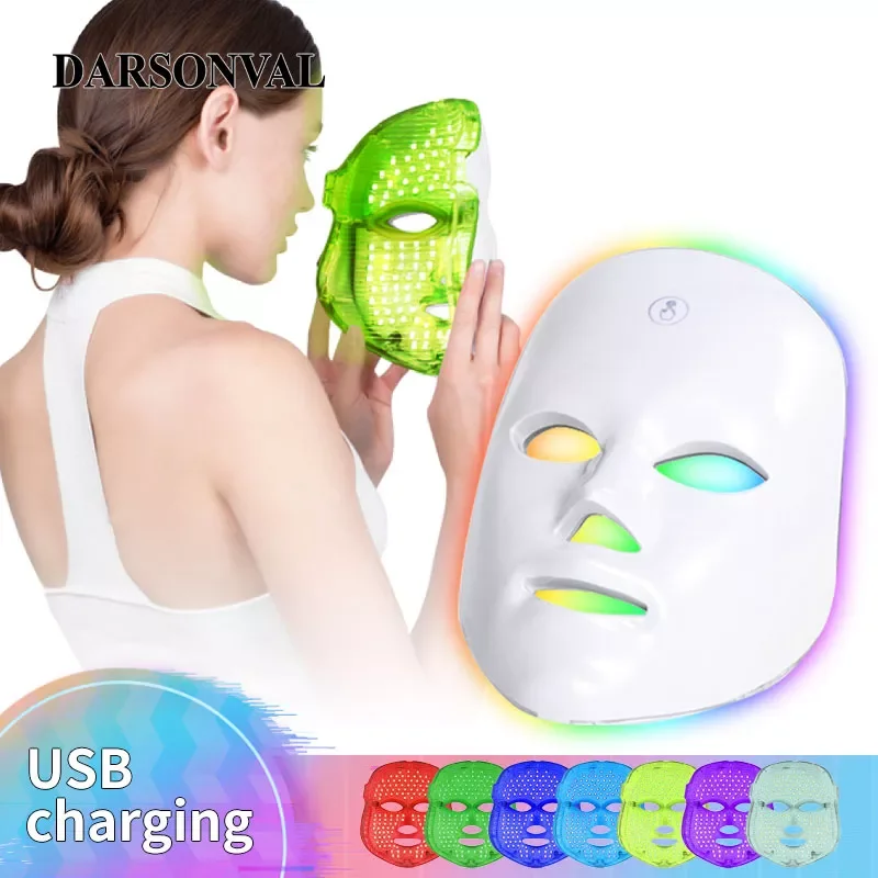DARSONVAL LED Facial Mask Beauty Skin 7Color Photon Facial Mask Facial Phototherapy Instrument Whitening Wrinkles Acne Skin Care
DARSONVAL LED Facial Mask Beauty Skin 7Color Photon Facial Mask Facial Phototherapy Instrument Whitening Wrinkles Acne Skin Care