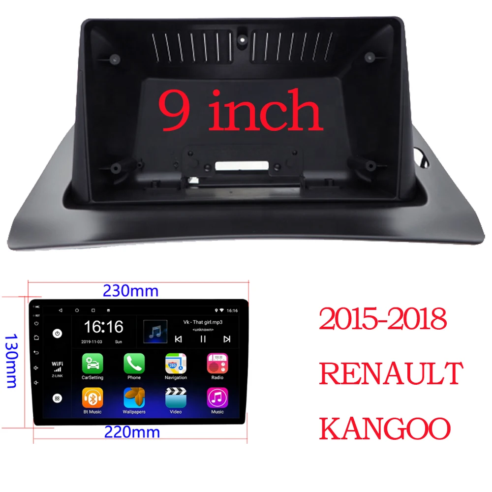 BYNCG Double Din 9 Inch Car Radio Installation GPS Mp5 Plastic Fascia Panel Frame for Renault Kangoo 2015-2018 Dash Kit
BYNCG Double Din 9 Inch Car Radio Installation GPS Mp5 Plastic Fascia Panel Frame for Renault Kangoo 2015-2018 Dash Kit