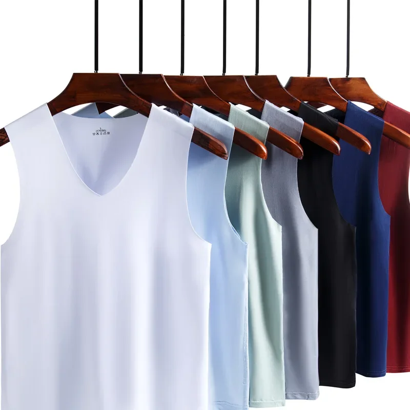 Men's Underwears Undershirts Summer Vest Men Traceless Ice Silk Tank Top Slim Fit Sports Fitness Sleeveless Breathable Singlet
Men's Underwears Undershirts Summer Vest Men Traceless Ice Silk Tank Top Slim Fit Sports Fitness Sleeveless Breathable Singlet