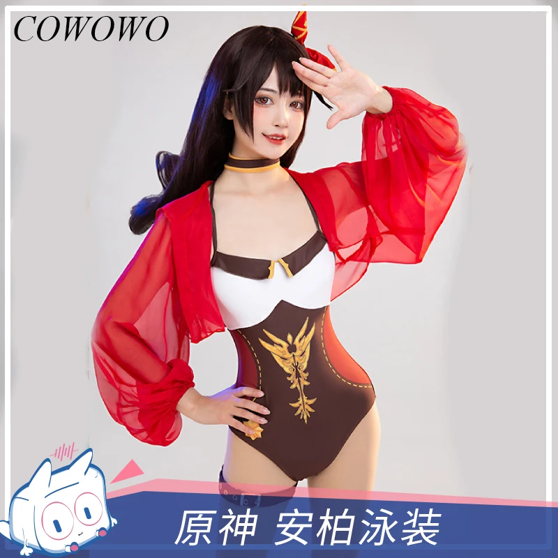 COWOWO Anime! Genshin Impact Amber Summer Hot Spring Swimsuit Sexy Lovely Jumpsuits Uniform Cosplay Costume Pool Plarty Swimwear
COWOWO Anime! Genshin Impact Amber Summer Hot Spring Swimsuit Sexy Lovely Jumpsuits Uniform Cosplay Costume Pool Plarty Swimwear