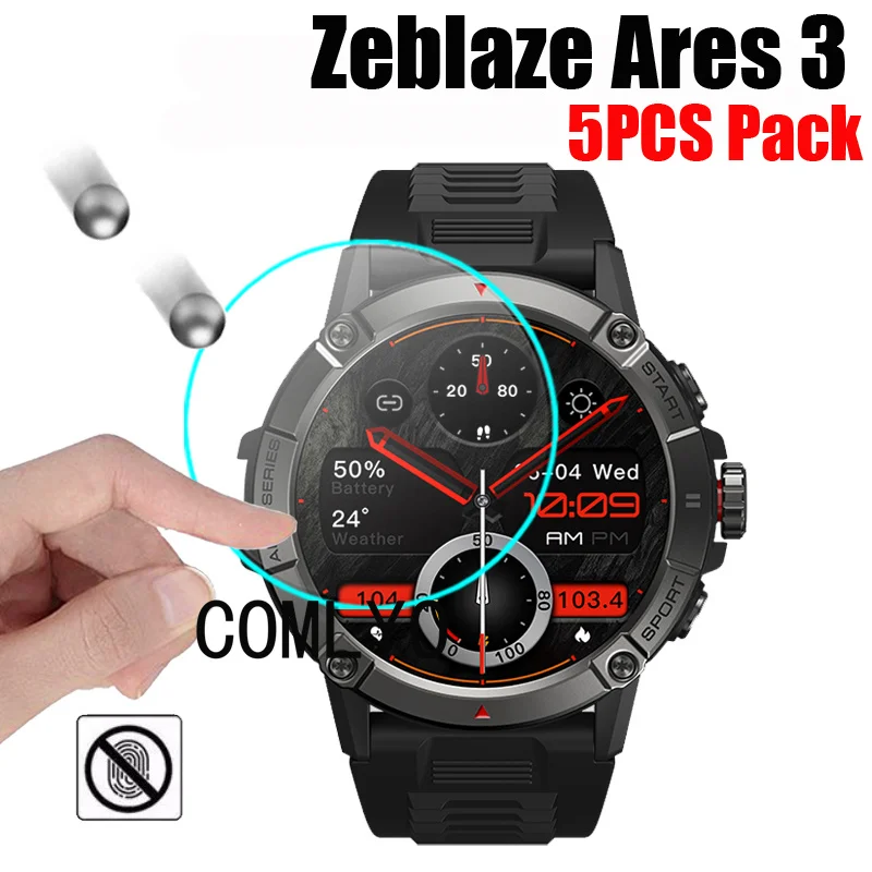 5pcs for Zeblaze Ares 3 Tempered Glass Smart watch Glass Screen Protector 9H 2.5D Film
5pcs for Zeblaze Ares 3 Tempered Glass Smart watch Glass Screen Protector 9H 2.5D Film