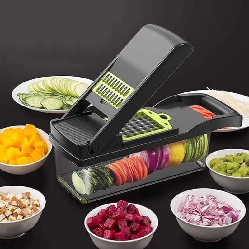 Vegetable Chopper with Container Mandoline Slicer Chopper Vegetable Cutter Multifunctional Veggie Choppers Kitchen Gadget Gifts
Vegetable Chopper with Container Mandoline Slicer Chopper Vegetable Cutter Multifunctional Veggie Choppers Kitchen Gadget Gifts