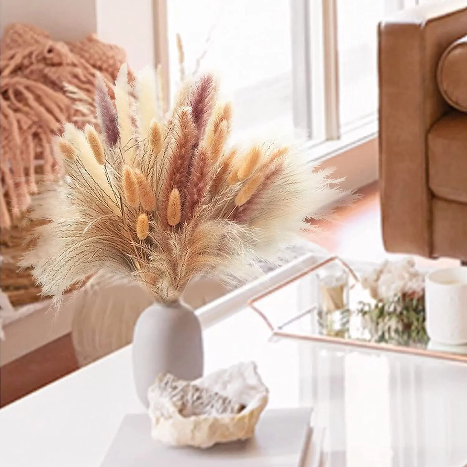 100 PCS Dried Pampas Grass ,Contains Bunny Tails Dried Flowers,Reed Grass Bouquet for Wedding Boho Flowers Home Table Decor
100 PCS Dried Pampas Grass ,Contains Bunny Tails Dried Flowers,Reed Grass Bouquet for Wedding Boho Flowers Home Table Decor