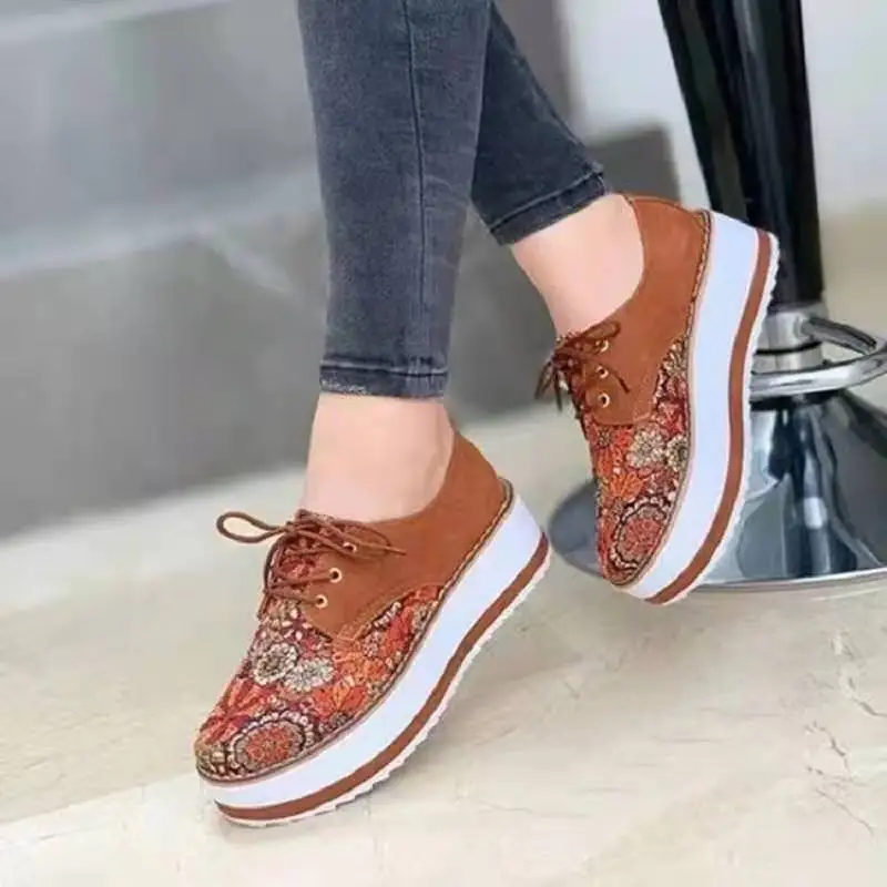 Shoes Women 2022 Fashion Plus Size Flats Women Round Toe Platform Shoes Woman Casual Lace Up Loafers Zapatos Para Mujer
Shoes Women 2022 Fashion Plus Size Flats Women Round Toe Platform Shoes Woman Casual Lace Up Loafers Zapatos Para Mujer