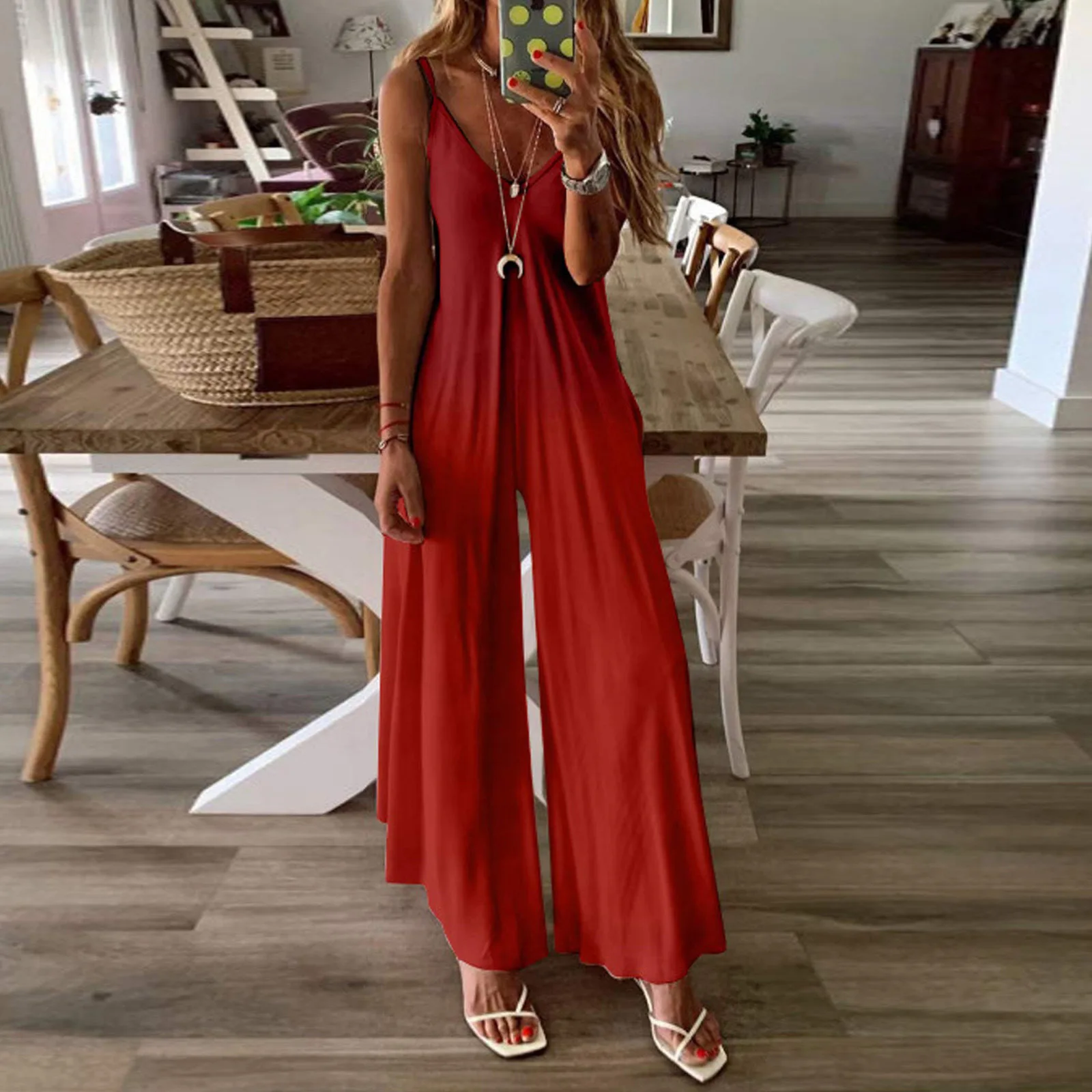 Women's Sling Print Gradient One-piece Wide-leg Pants Casual Female & Jumpsuits & Rompers Lady 2022 Fashion New
Women's Sling Print Gradient One-piece Wide-leg Pants Casual Female & Jumpsuits & Rompers Lady 2022 Fashion New