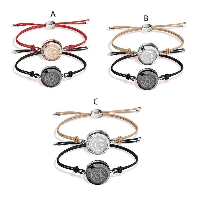 2 Piece Set Couple Remote Interactive Induction Bracelet Adjustable Length Bracelets Long-distance Touch Lover Drop Shipping 
2 Piece Set Couple Remote Interactive Induction Bracelet Adjustable Length Bracelets Long-distance Touch Lover Drop Shipping