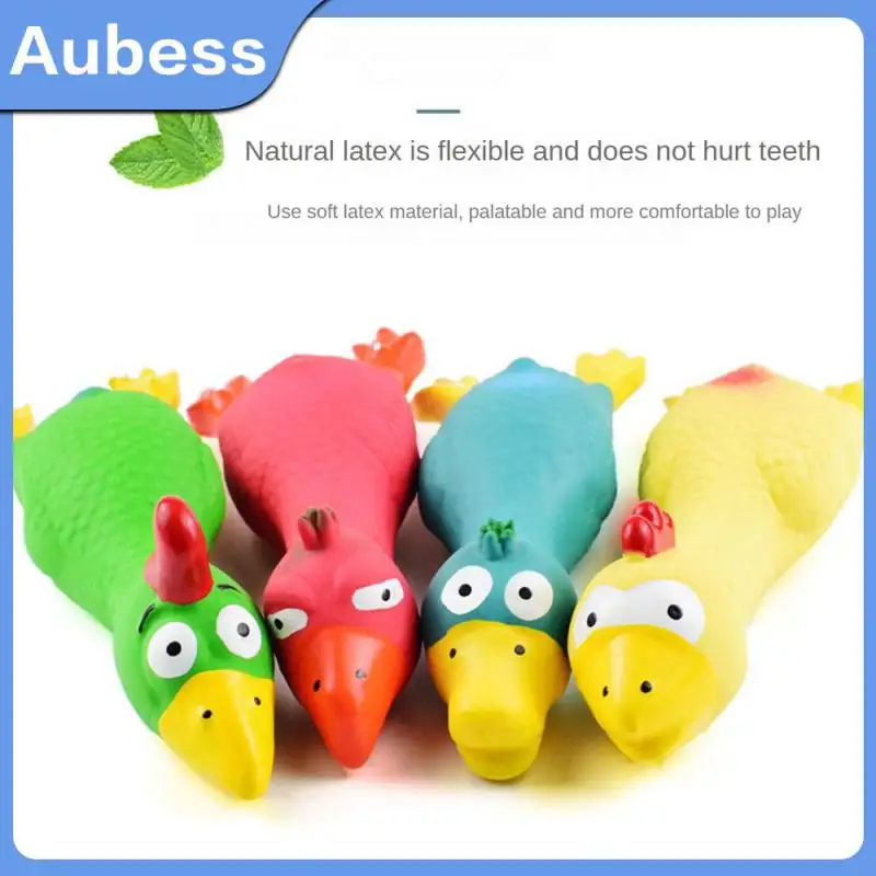 

Latex Duck Attracting Three Colors Puppy Chew Toys Cute Bite-resistant Chicken Shape Pet Toys Pet Supplies Dog Cat Toys Creative