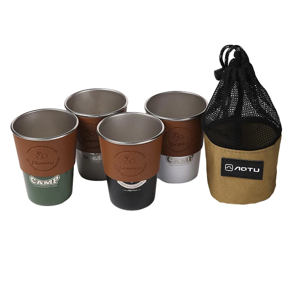 Sturdy Stainless Steel Camping Coffee Cup 4pcs Anti Leather Texture Cups with Thickened Design Ideal for Outdoor Use
Sturdy Stainless Steel Camping Coffee Cup 4pcs Anti Leather Texture Cups with Thickened Design Ideal for Outdoor Use