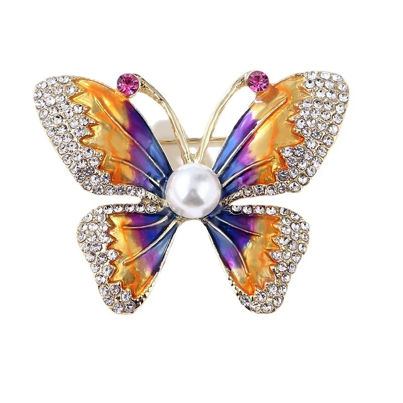 Vintage Enamel Butterfly Brooch For Women Fashion Corsage Orange Jewelry Rhinestone Inlay Designer Bow Pin Kpop Accessories
Vintage Enamel Butterfly Brooch For Women Fashion Corsage Orange Jewelry Rhinestone Inlay Designer Bow Pin Kpop Accessories