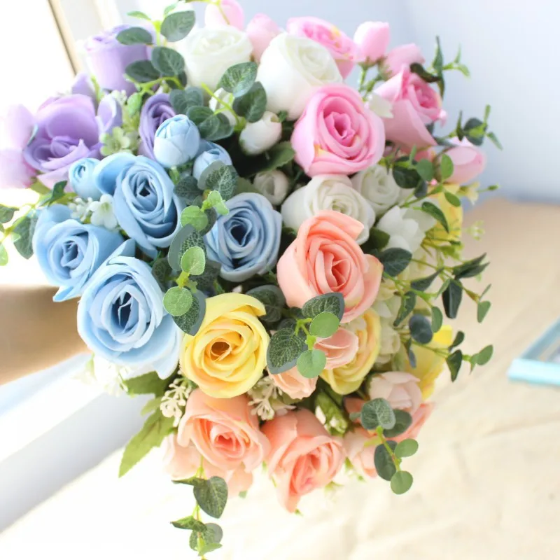 Simulation Artificial Flowers Simple Bouquet Rose Silk High End Wedding Party Bride Home Table Plant Decoration Single Branch
Simulation Artificial Flowers Simple Bouquet Rose Silk High End Wedding Party Bride Home Table Plant Decoration Single Branch