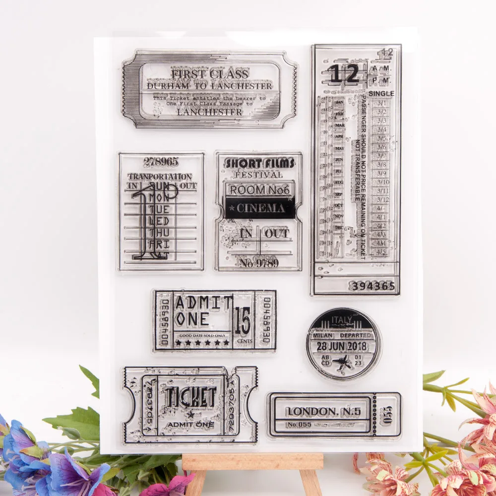 Ticket Retro Font Decoration Transparent Stamp for DIY Clear Rubber Stamp Sheet Cling Scrapbooking Photo Album Papercard Diy
Ticket Retro Font Decoration Transparent Stamp for DIY Clear Rubber Stamp Sheet Cling Scrapbooking Photo Album Papercard Diy