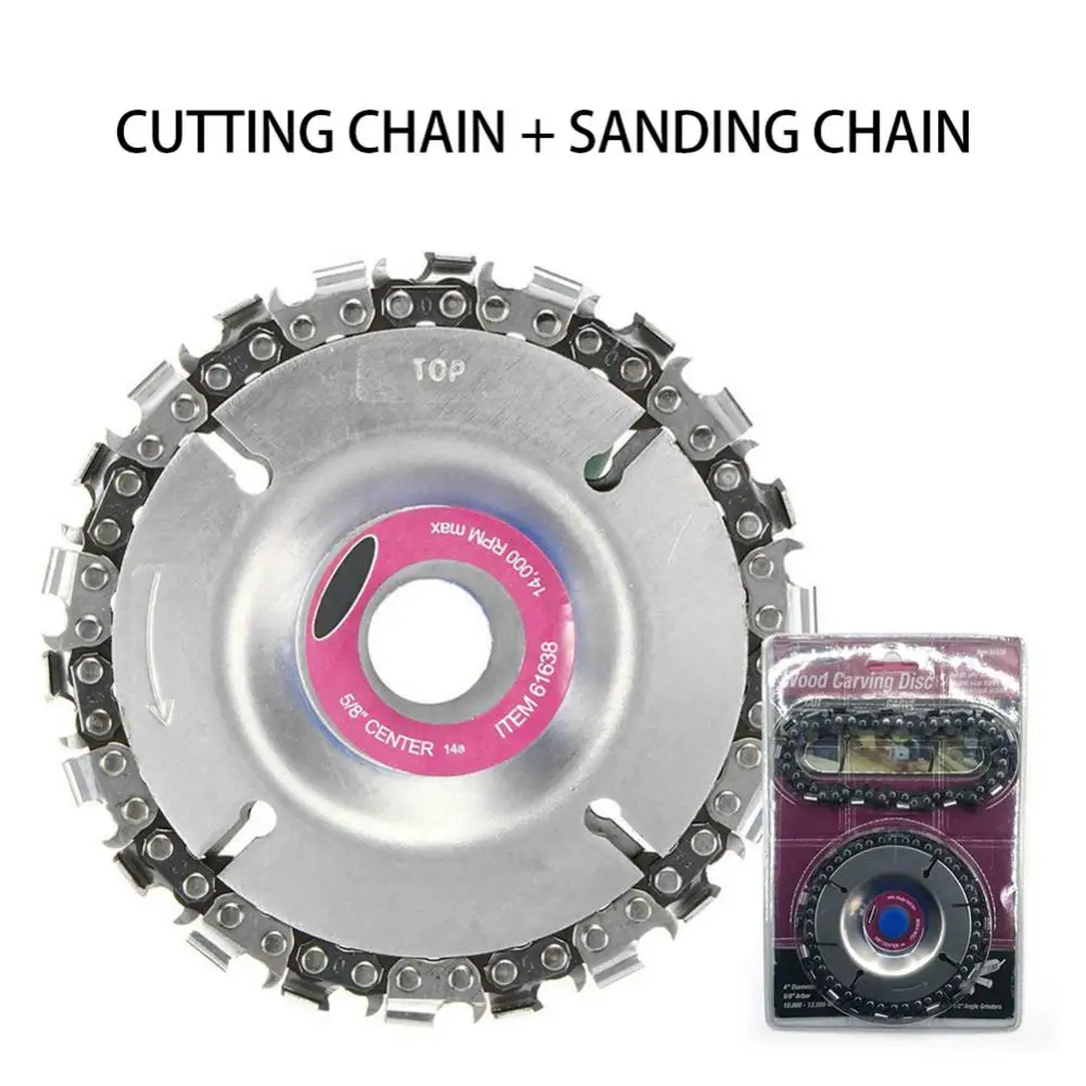 4-Inch Angle Grinder with Chain Disk Wood Slotting Saw Blade Woodworking Cutting Blade Cutting Chain Disk
4-Inch Angle Grinder with Chain Disk Wood Slotting Saw Blade Woodworking Cutting Blade Cutting Chain Disk