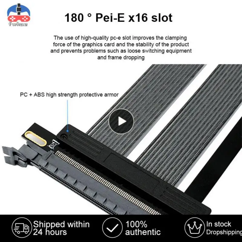 

Portable Gpu Extender High Speed 256g/bps Pci Express Expansion Card Riser Core Wire Pcie 4.0 X16 Graphics Card Stable