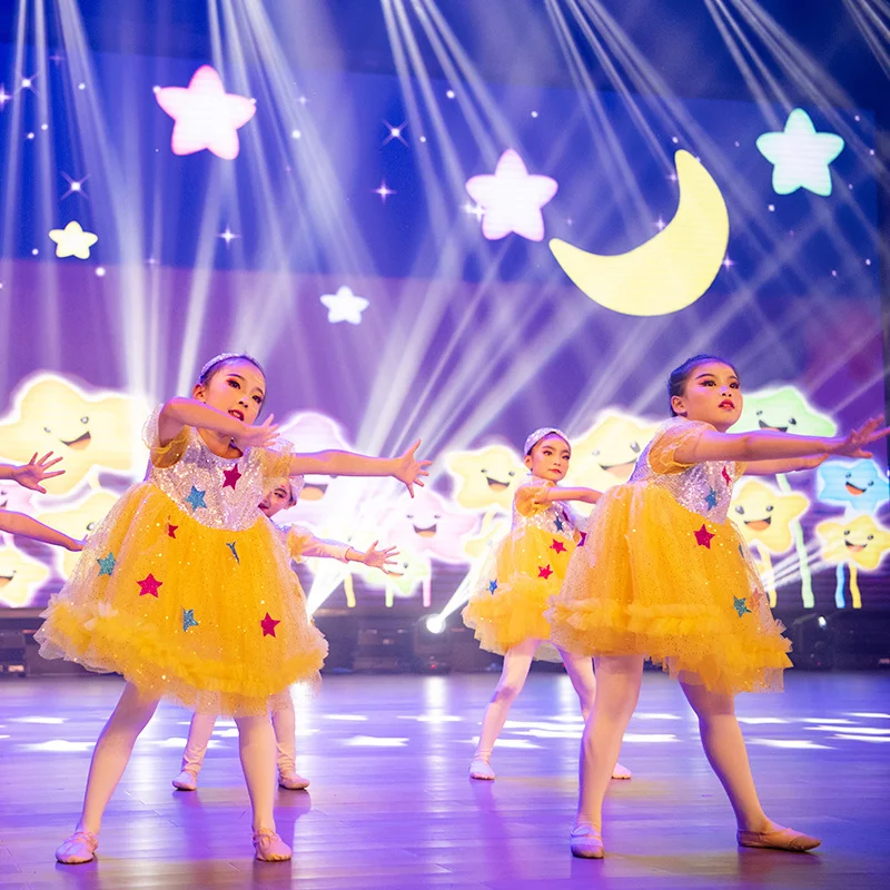 Children's performance clothing fluffy skirts Little Star dance costumes yellow princess
Children's performance clothing fluffy skirts Little Star dance costumes yellow princess