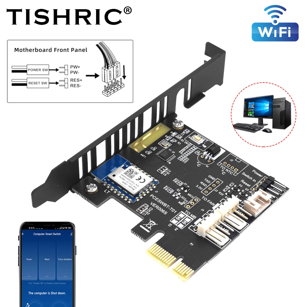 TISHRIC Wifi Smart PC Remote Starting Up Card Wireless Control Computer Restart Switch Timing Boot Device Work With Alexa Google
TISHRIC Wifi Smart PC Remote Starting Up Card Wireless Control Computer Restart Switch Timing Boot Device Work With Alexa Google