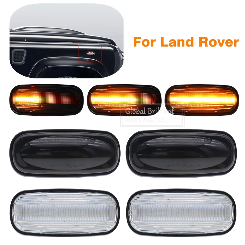 Pair Clear Black Dynamic LED Side Marker Light Amber Lamp For Land Rover Discovery 2 1999-2004 Defender Freelander 1 2002-2005
Pair Clear Black Dynamic LED Side Marker Light Amber Lamp For Land Rover Discovery 2 1999-2004 Defender Freelander 1 2002-2005