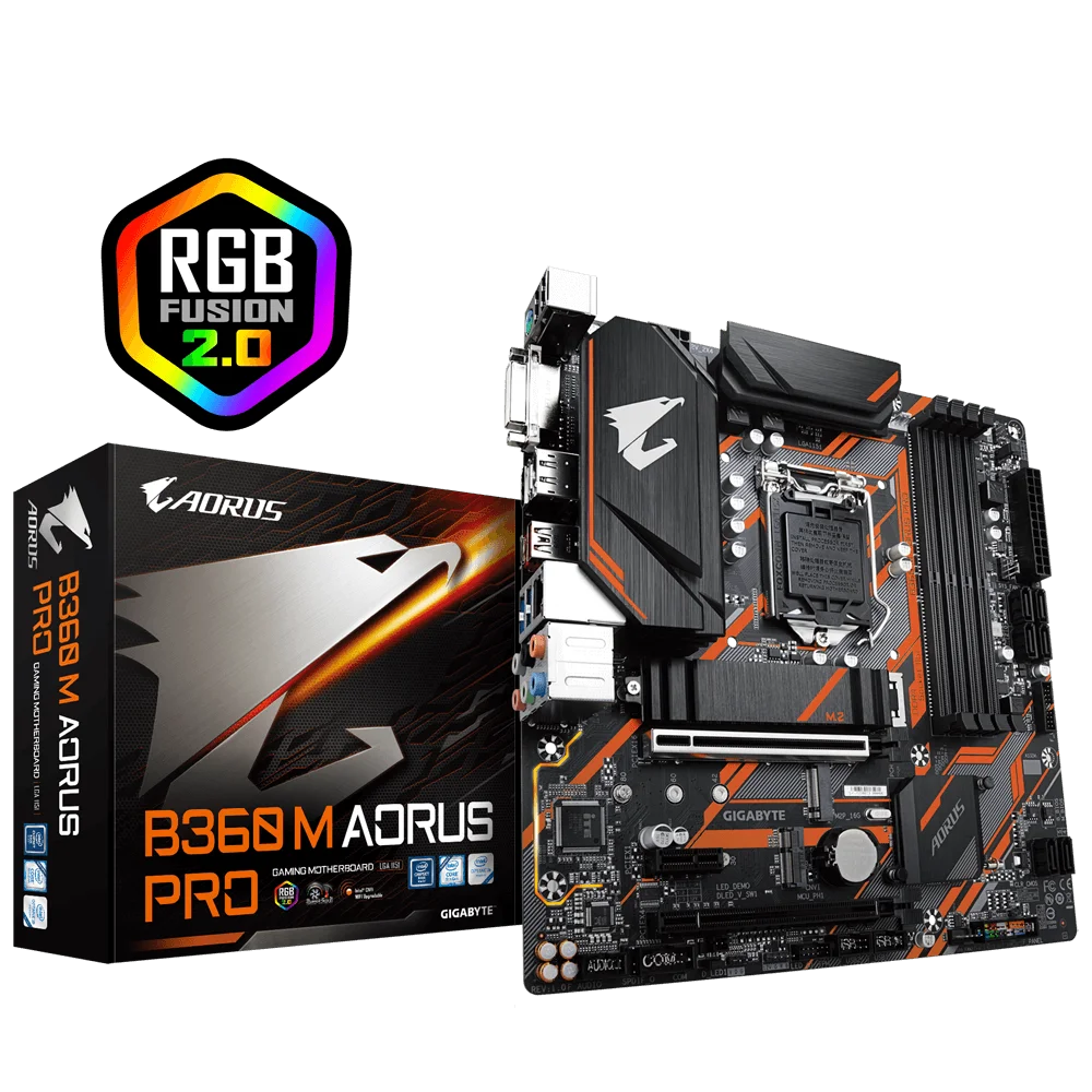 Материнская плата GIGABYTE B360 M AORUS PRO, Материнская плата Intel B360 LGA1151
Материнская плата GIGABYTE B360 M AORUS PRO, Материнская плата Intel B360 LGA1151