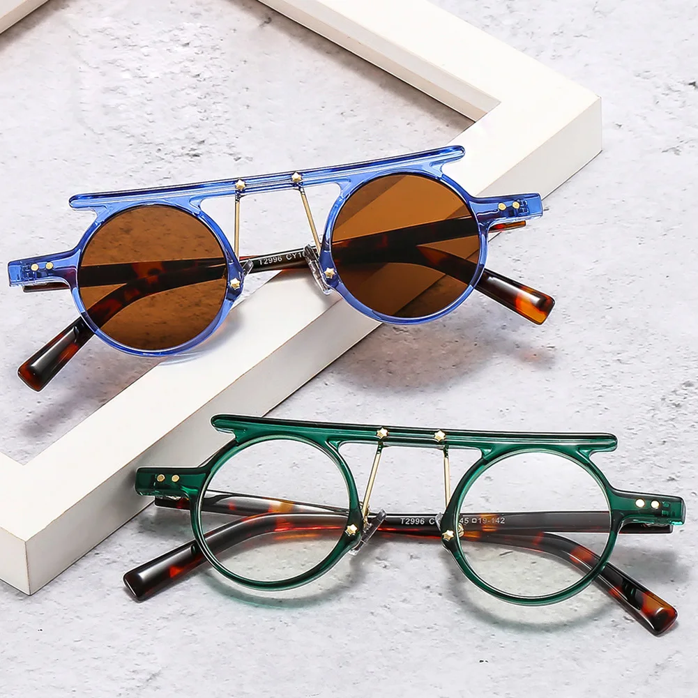 Metal Round Sunglasses Woman Vintage Sun Glasses Female Fashion Brand Transparent Eyeglasses Colored Lenses Designer Sunglasses
Metal Round Sunglasses Woman Vintage Sun Glasses Female Fashion Brand Transparent Eyeglasses Colored Lenses Designer Sunglasses
