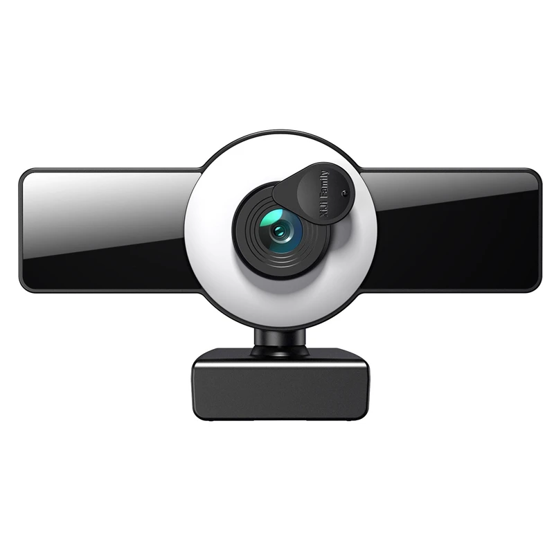 Webcam With Ring Light And Privacy Cover, Auto-Focus, Plug And Play, Web Camera For PC Mac Laptop Desktop Computer
Webcam With Ring Light And Privacy Cover, Auto-Focus, Plug And Play, Web Camera For PC Mac Laptop Desktop Computer