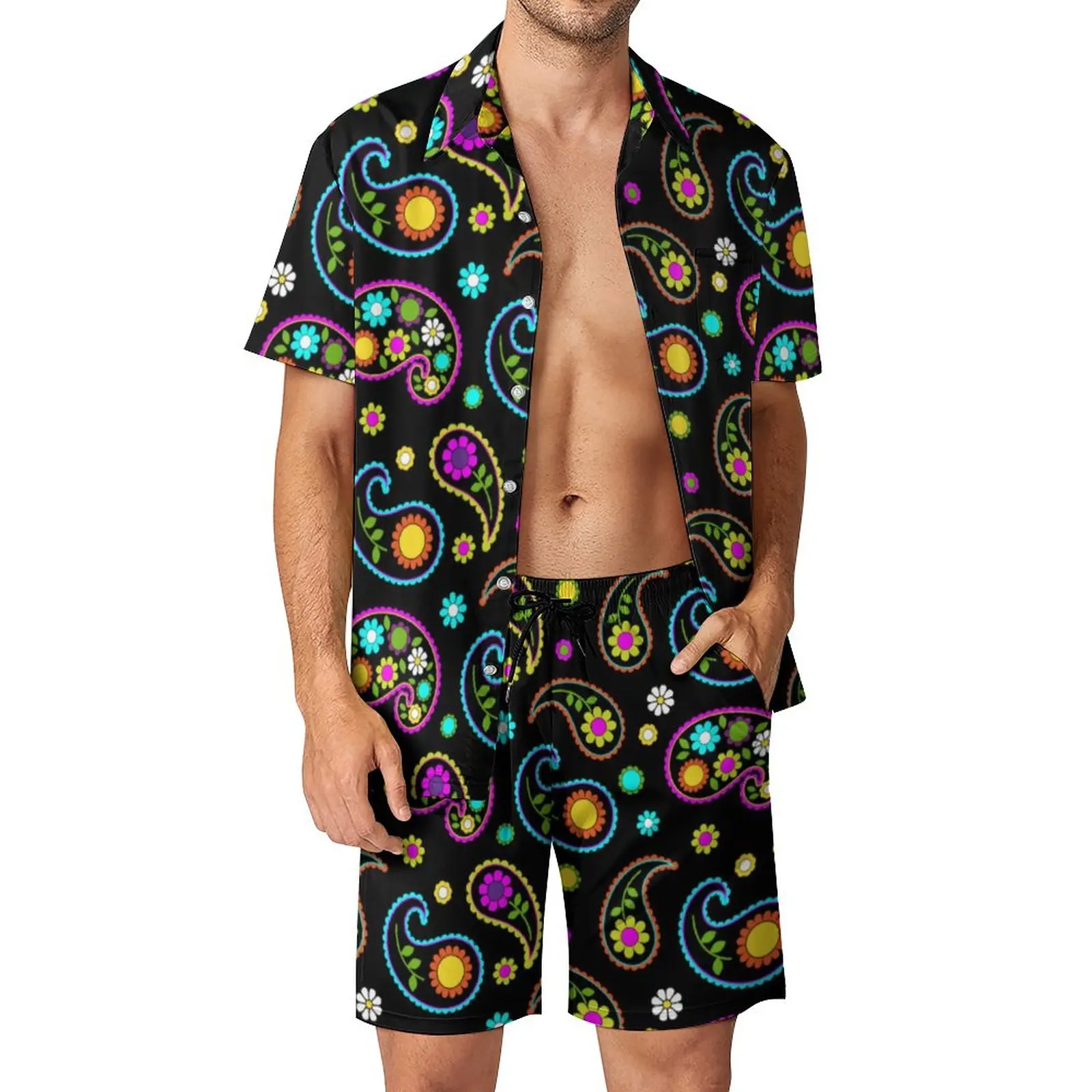Paisley Print Men Sets Color Floral Vintage Casual Shirt Set Short Sleeve Pattern Shorts Summer Fitness Outdoor Suit Plus Size
Paisley Print Men Sets Color Floral Vintage Casual Shirt Set Short Sleeve Pattern Shorts Summer Fitness Outdoor Suit Plus Size