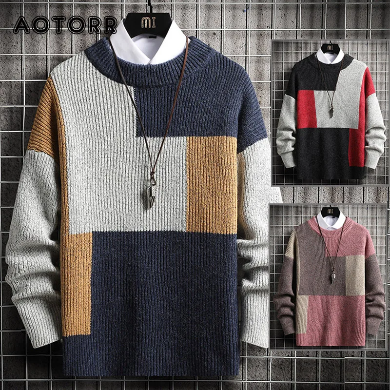 Autumn Winter Mens Knitted Sweater Pattern Men Casual Round Collar Pullovers Vintage Slim Fit Warm Sweaters Male Clothes Top
Autumn Winter Mens Knitted Sweater Pattern Men Casual Round Collar Pullovers Vintage Slim Fit Warm Sweaters Male Clothes Top