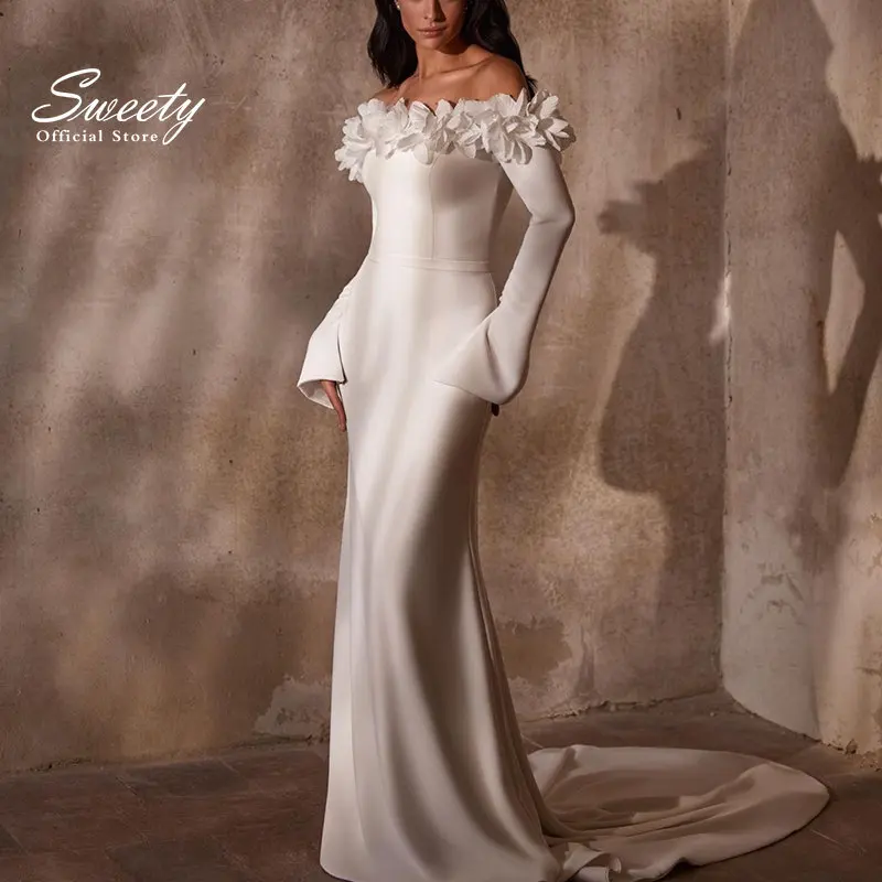 Sexy Elegant Mermaid Wedding Dress With Sleeveless Tulle And Boat Neck Tie Card Shoulder Strap High Bridal Gown Robes De Mariée
Sexy Elegant Mermaid Wedding Dress With Sleeveless Tulle And Boat Neck Tie Card Shoulder Strap High Bridal Gown Robes De Mariée