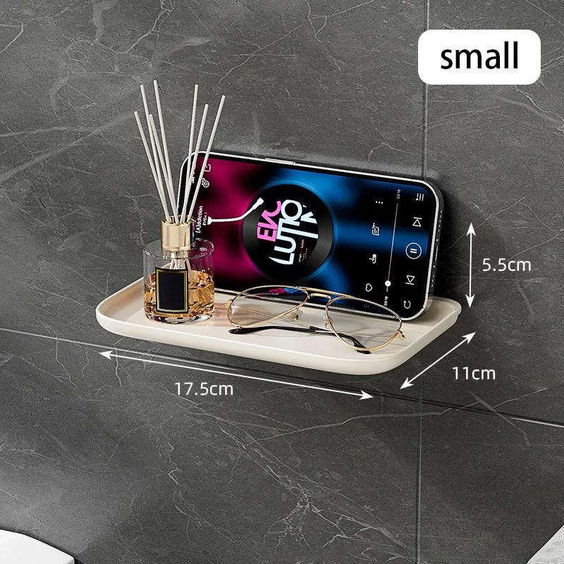 Складная белая настенная полка для ванной 
Складная белая настенная полка для ванной