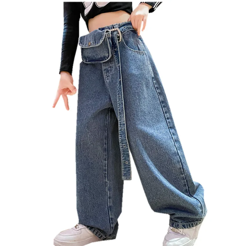 Jeans For Girls Solid Color Kids Girl Denim Trouser Fashion Elastic Waist with Free Bag Spring Autumn Wide Leg Pants 8 10 12 13Y
Jeans For Girls Solid Color Kids Girl Denim Trouser Fashion Elastic Waist with Free Bag Spring Autumn Wide Leg Pants 8 10 12 13Y