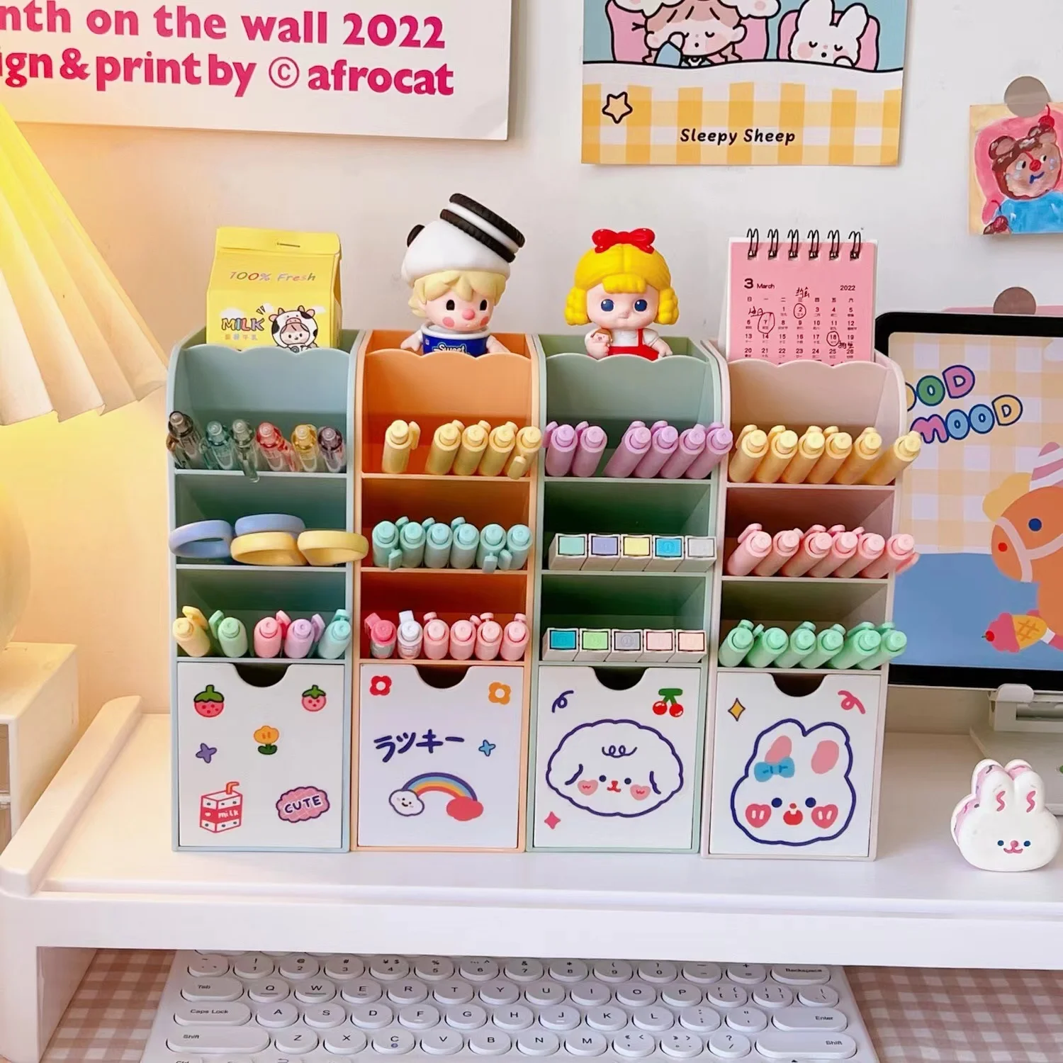 Candy Color Organizer Pen Holder Pens Makeup Brush Storage Box 3 Grid Oblique Insertion Desktop with drawer School Stationery
Candy Color Organizer Pen Holder Pens Makeup Brush Storage Box 3 Grid Oblique Insertion Desktop with drawer School Stationery