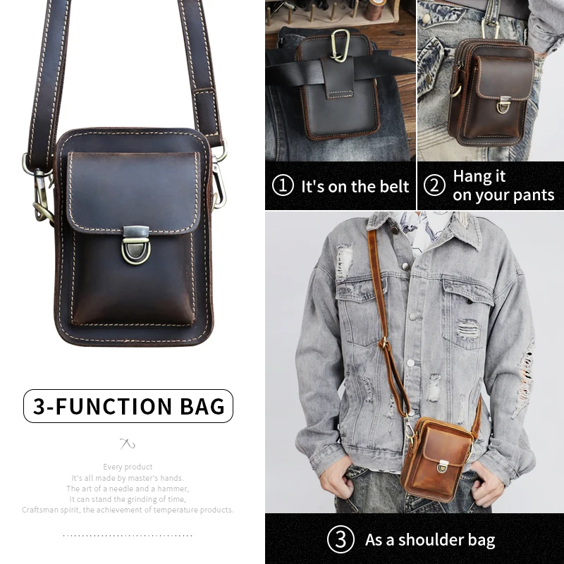 Vitnage Genuine Leather Male Waist Belt Bag Cow Leather Phone Pouch Waist Belt Pack Portable Men's Shoulder Bag For Travel
Vitnage Genuine Leather Male Waist Belt Bag Cow Leather Phone Pouch Waist Belt Pack Portable Men's Shoulder Bag For Travel