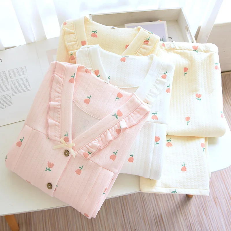 Women Air Layer Prenatal / Postnatal Lactation Clothes Plus-size Housewear Suits for Nursing and Sleeping Long Sleeves Pajamas
Women Air Layer Prenatal / Postnatal Lactation Clothes Plus-size Housewear Suits for Nursing and Sleeping Long Sleeves Pajamas