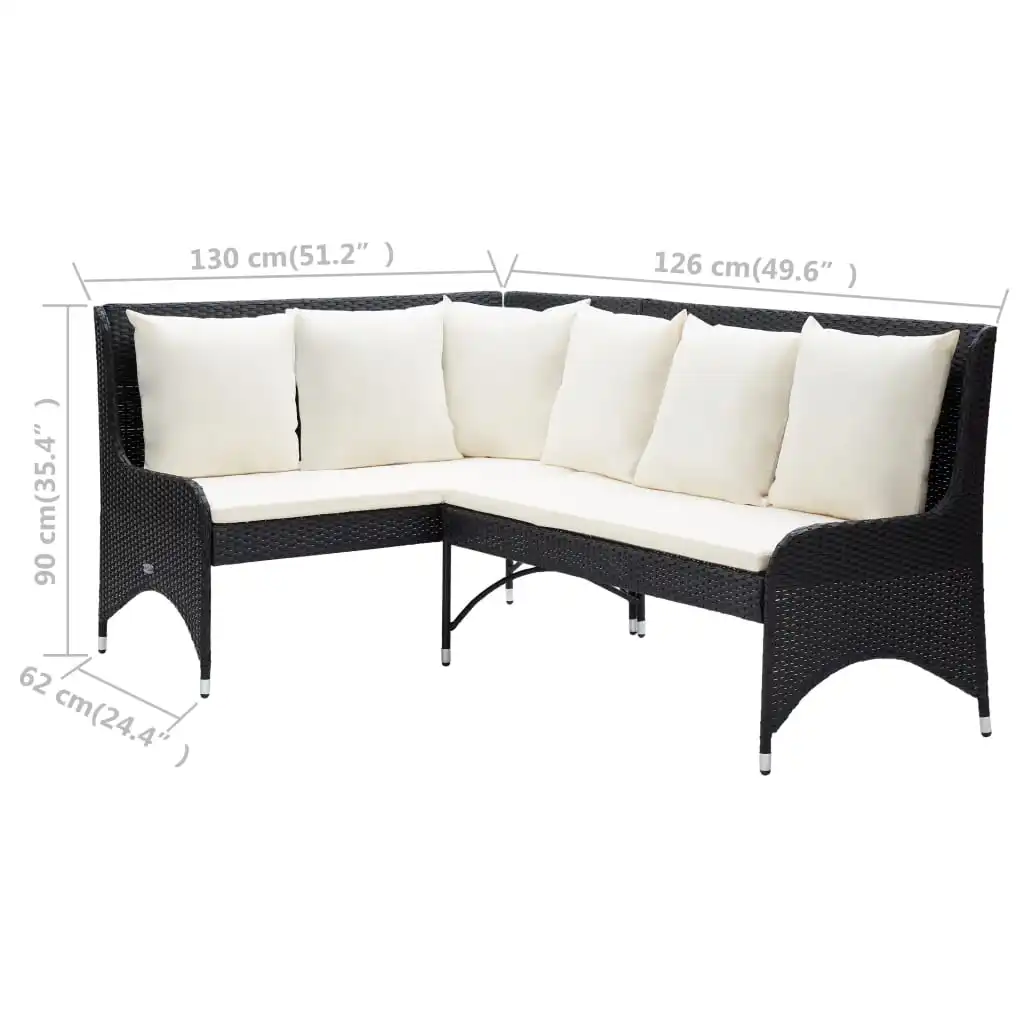 Outdoor Patio Garden Day Bed Corner Sofa Furniture Seating 2 pcs Poly Rattan Black
Outdoor Patio Garden Day Bed Corner Sofa Furniture Seating 2 pcs Poly Rattan Black