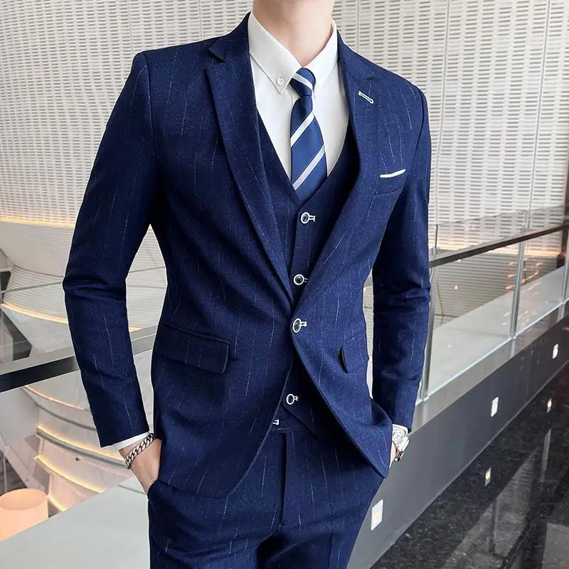 Boutique 5XL (suit + Vest + Trousers) Men's Fashion Business Casual Gentleman Self-cultivation Multiple Styles Three-piece Suit
Boutique 5XL (suit + Vest + Trousers) Men's Fashion Business Casual Gentleman Self-cultivation Multiple Styles Three-piece Suit