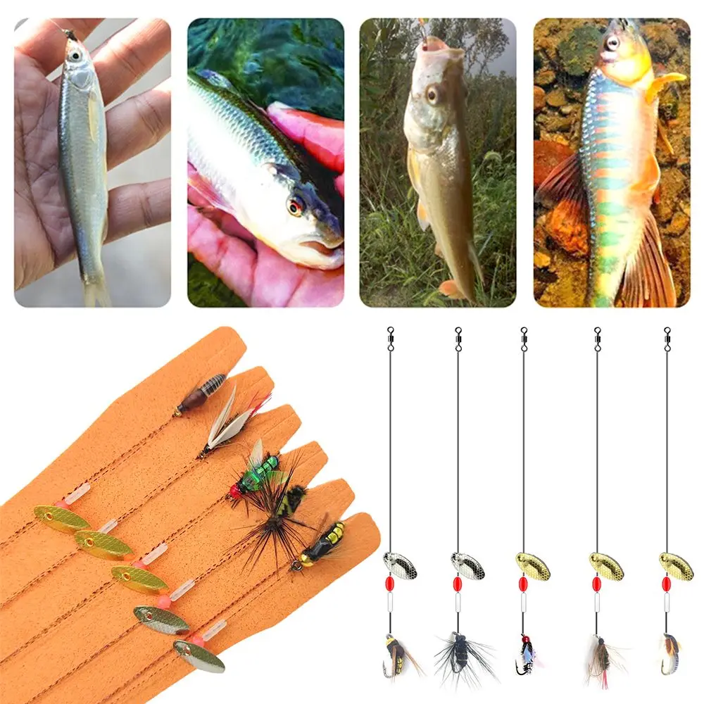 5Pcs Tools Bionic Fly Hook Mixed Insect Melon Seed Sequin Fly Hook Fishing Lures Fishing Group Line Group
5Pcs Tools Bionic Fly Hook Mixed Insect Melon Seed Sequin Fly Hook Fishing Lures Fishing Group Line Group