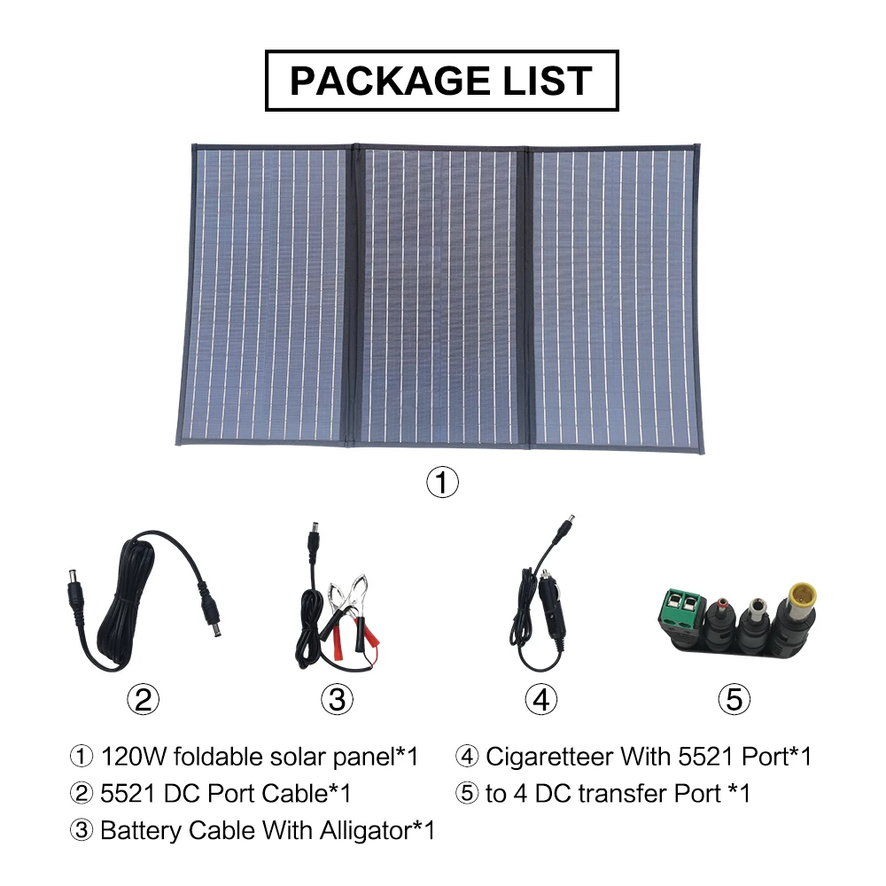 120W Portable Solar Panels Fast Solar Charger 18V USB A&C Output Compatible with Power Stations, Solar Generators, Phones, Table
120W Portable Solar Panels Fast Solar Charger 18V USB A&C Output Compatible with Power Stations, Solar Generators, Phones, Table