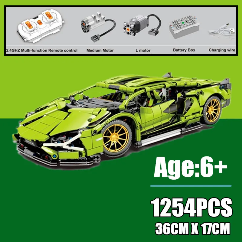 Technical Lamborghinis RC Motorized Super Racing Sports Vehicle Building Blocks City Speed Racer Bricks Children Toys Gift Kid
Technical Lamborghinis RC Motorized Super Racing Sports Vehicle Building Blocks City Speed Racer Bricks Children Toys Gift Kid