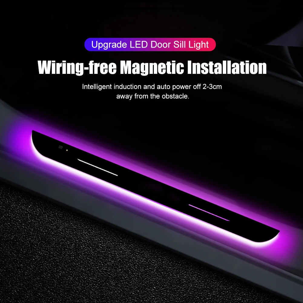 4Pcs Magnetic Car Door Illuminated LED Sill Light USB Rechargeable Wireless Front Rear Welcome Pedal Atmosphere Light for Tesla
4Pcs Magnetic Car Door Illuminated LED Sill Light USB Rechargeable Wireless Front Rear Welcome Pedal Atmosphere Light for Tesla