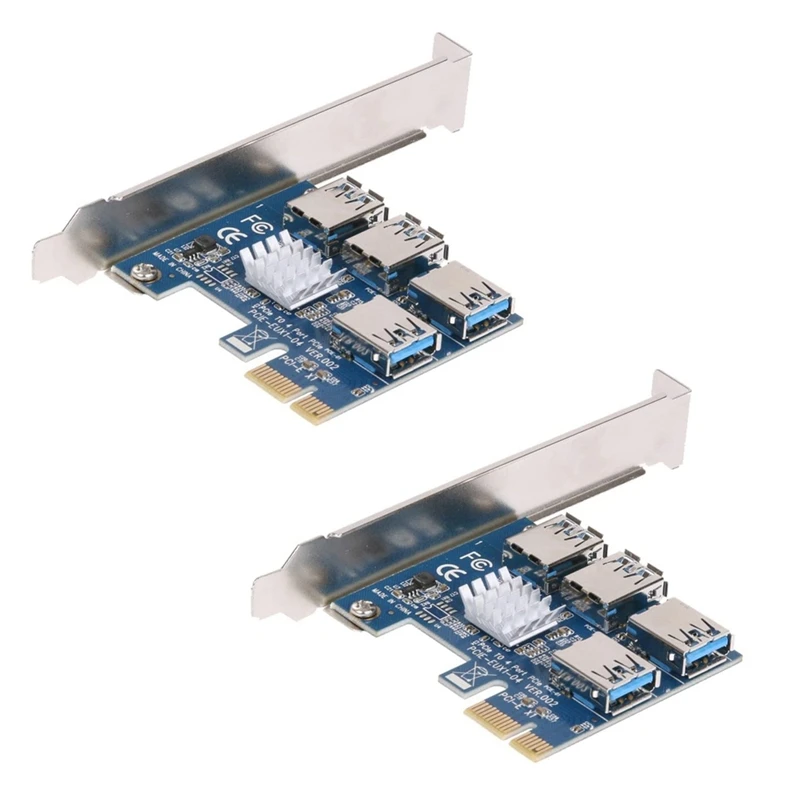 2X PCIE PCI-E PCI Express 1X To 16X Riser Card 1 To 4 USB3.0 Multiplier Hub Adapter For Bitcoin Mining
2X PCIE PCI-E PCI Express 1X To 16X Riser Card 1 To 4 USB3.0 Multiplier Hub Adapter For Bitcoin Mining