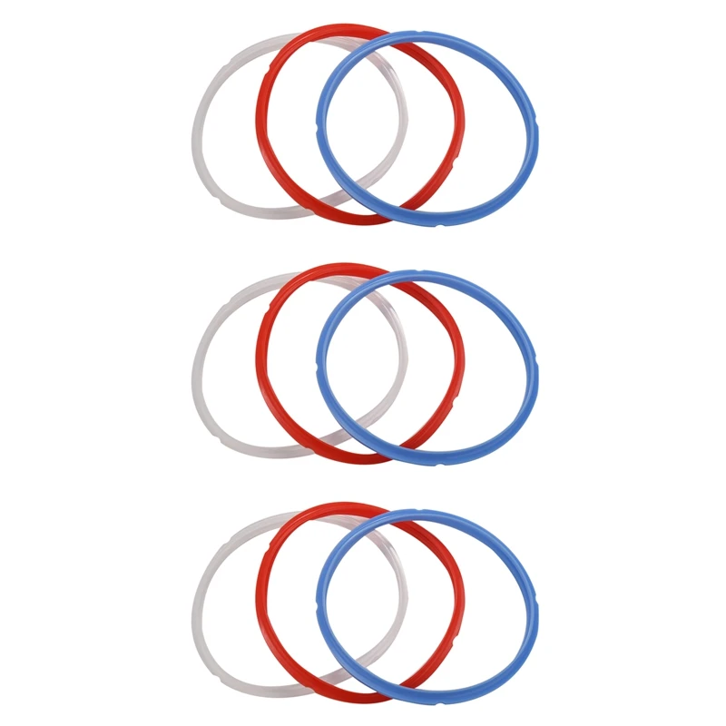 Hot YO-Silicone Sealing Ring For Pressure Cooker Pot Accessories, Fits 5 Or 6 Quart Models, Red, Blue And White, Pack Of 9
Hot YO-Silicone Sealing Ring For Pressure Cooker Pot Accessories, Fits 5 Or 6 Quart Models, Red, Blue And White, Pack Of 9