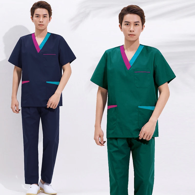 Plug Size Scrub Set Men Medical Uniform Short Sleeve Nursing Clothes Cotton Doctor Costume Veterinary Workwear Scrubs Hospital
Plug Size Scrub Set Men Medical Uniform Short Sleeve Nursing Clothes Cotton Doctor Costume Veterinary Workwear Scrubs Hospital