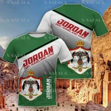 JORDAN PROUD Jordanian Love Country Flag 3D Printed High Quality T-shirt Summer Round Neck Men Female Casual Top-5